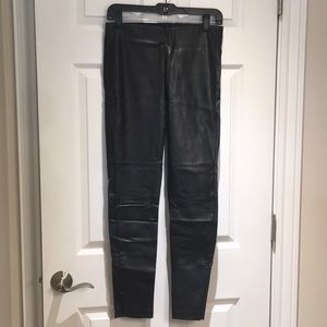 Black leather like pants